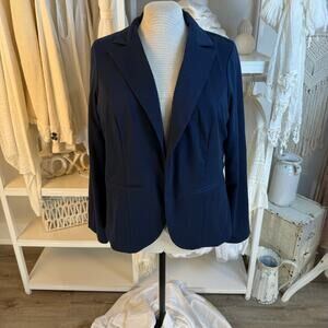 Maurices Plus Sz. 1 Blue stretch knit blazer classic comfort stretch office 4297